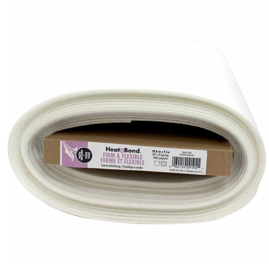Non Woven Firm & Flexible Sew-In Interfacing - White - 20”