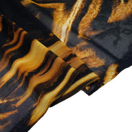 Printed Stretch Mesh - Animal Print - Brown/Black