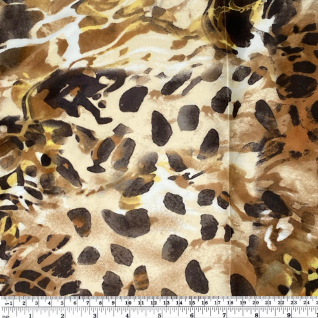 Printed Polyester Charmeuse - Cheetah