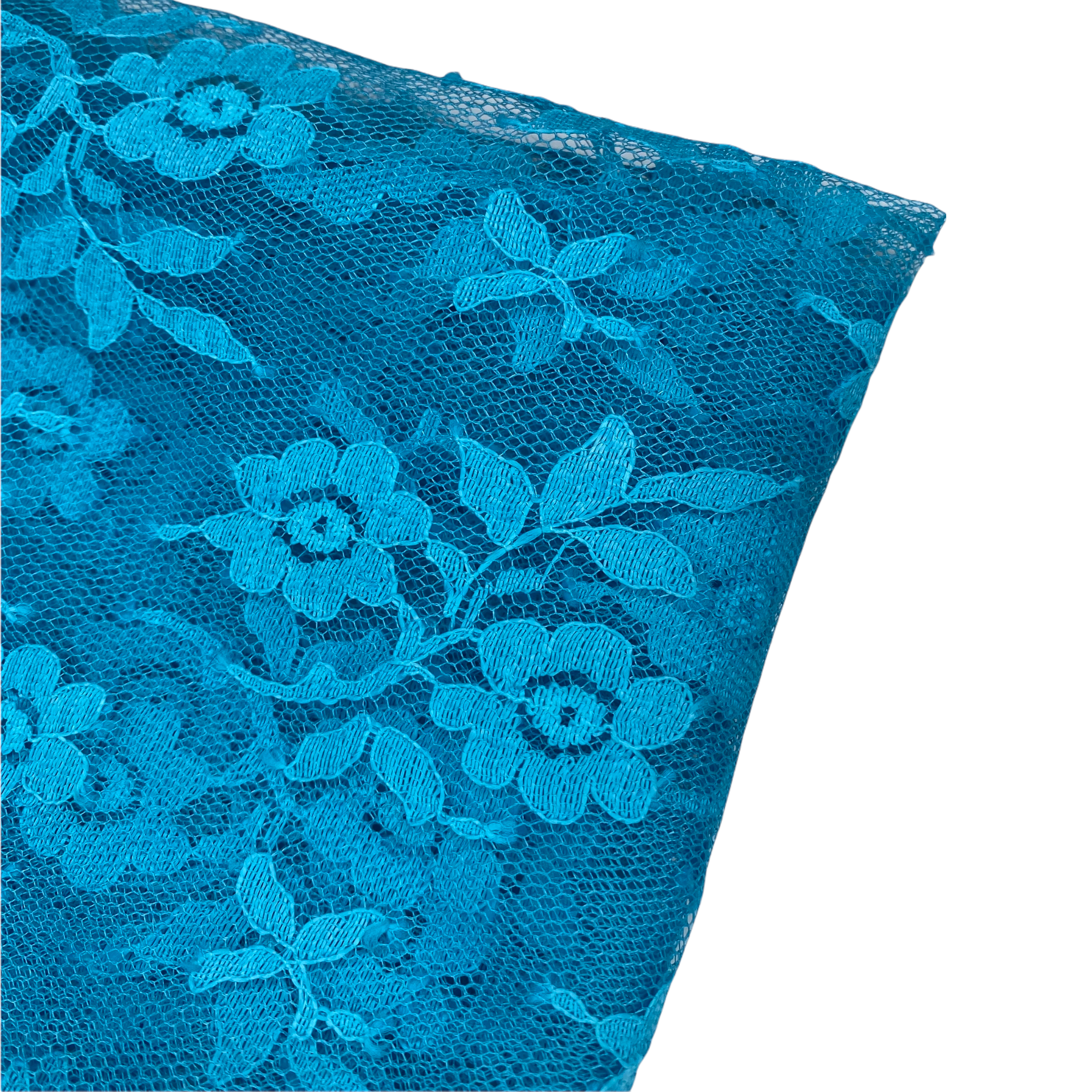 Scalloped Edged Floral Polyester Lace - 52” - Pink