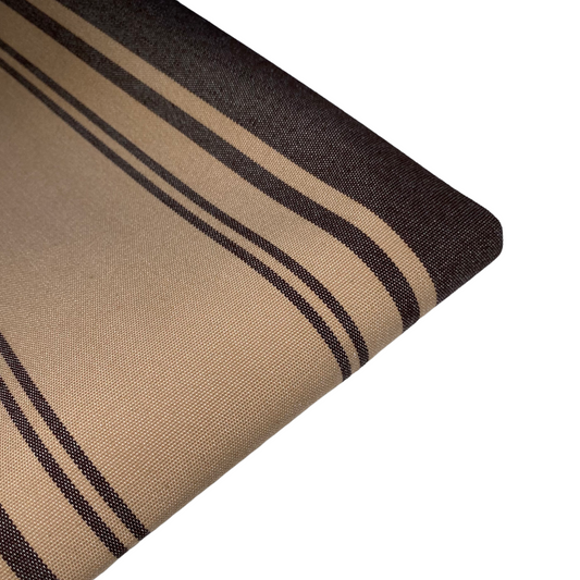 Sunbrella Striped Woven Upholstery - 48” - Brown/Beige