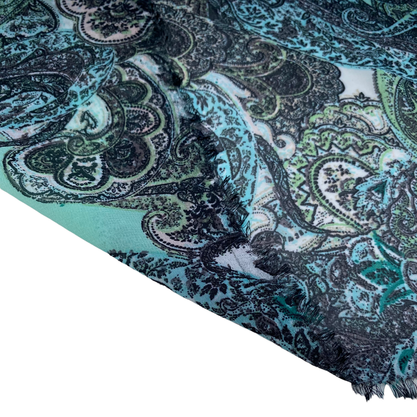 Paisley Polyester Chiffon - 58” - Mint