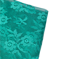 Scalloped Edged Floral Polyester Lace - 52” - Green