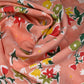 Floral Ribbed Lightweight Polyester - 44” - Pink