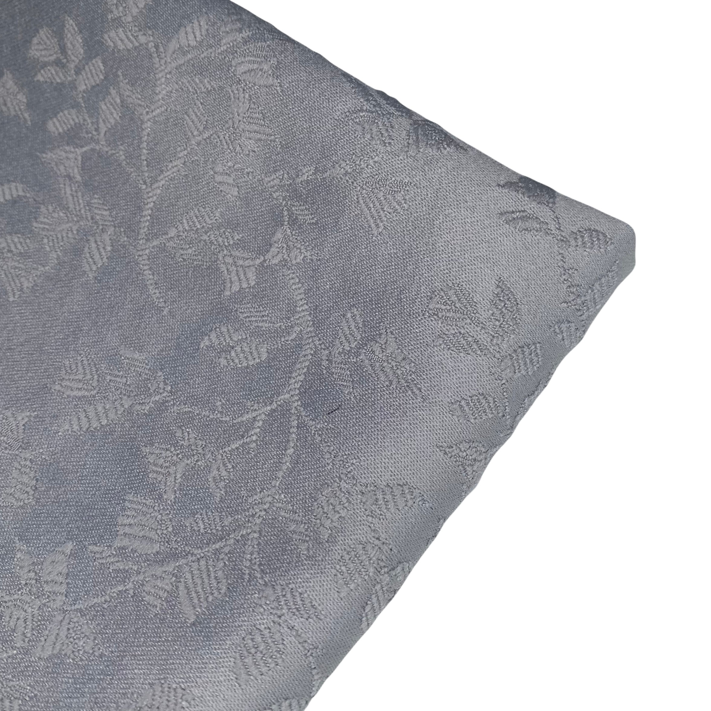 Floral Polyester Brocade - Grey