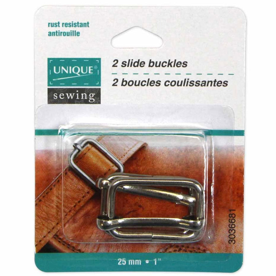 Metal Slide Buckle - 25mm (1″) - Silver - 2 pcs