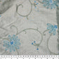 Floral Embroidered Silk Shantung - Green/Blue