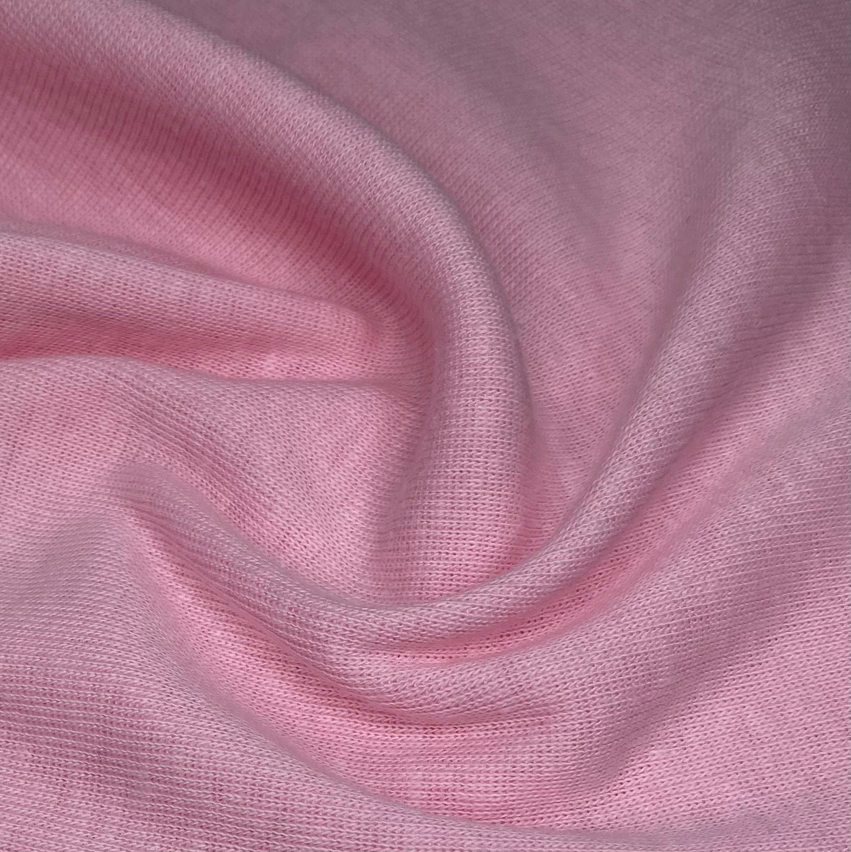 Cotton Tubular Rib Knit - Light Pink