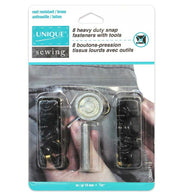 Heavy Duty Snaps with Tool - 15mm (5/8″) - 8 sets - Black