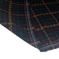 Plaid Coating - Wool Blend - Black/Brown/Purple/Green
