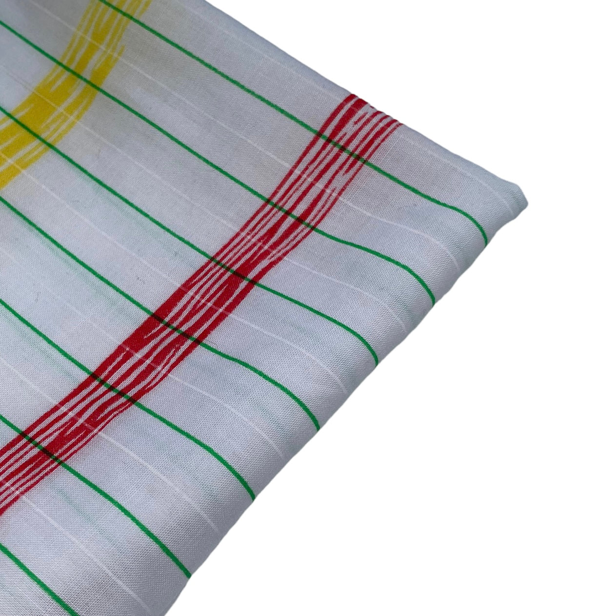 Striped Cotton/Polyester - 44” - White/Green/Red/Purple/Yellow