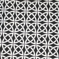 Printed Outdoor Upholstery - Celtic Knot - Black/White