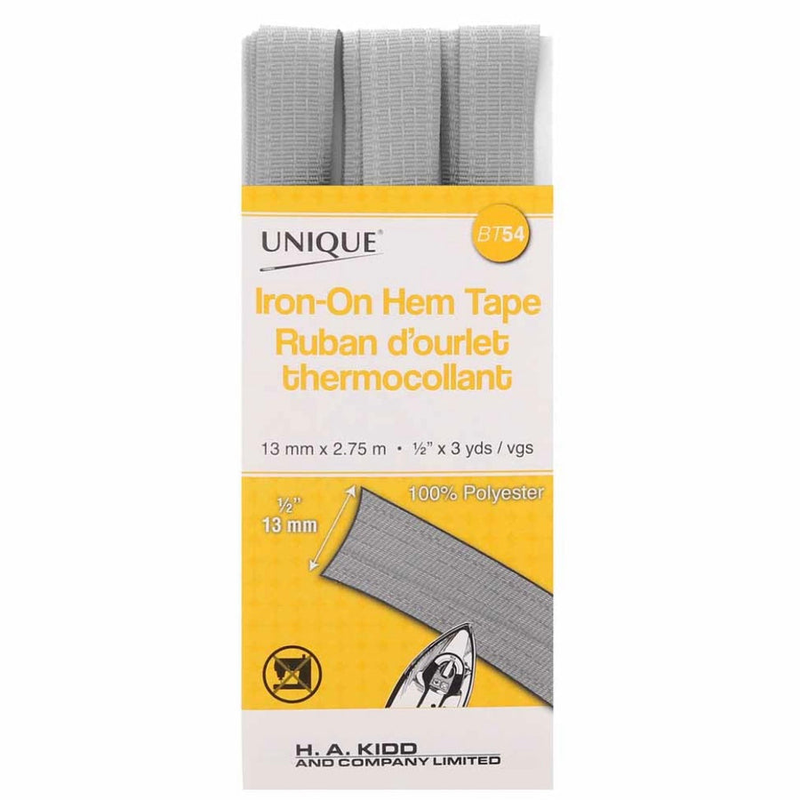 Iron-On Hem Tape - 13mm x 2.75m - Silver