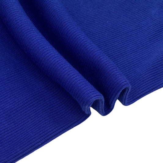 Cotton Tubular Rib Knit - Geneva Blue
