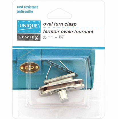 Oval Turn Clasp - 35mm (1 3/8″) - Silver