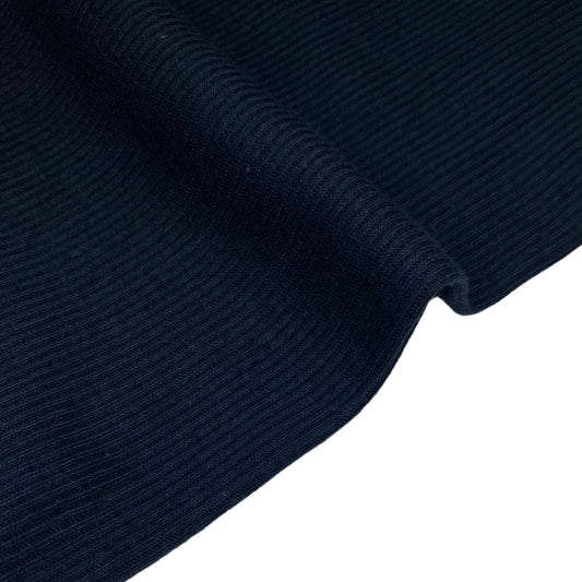 Cotton Tubular Rib Knit - Remnant - Navy