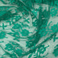 Floral Corded Lace with Scalloped Edges - Green