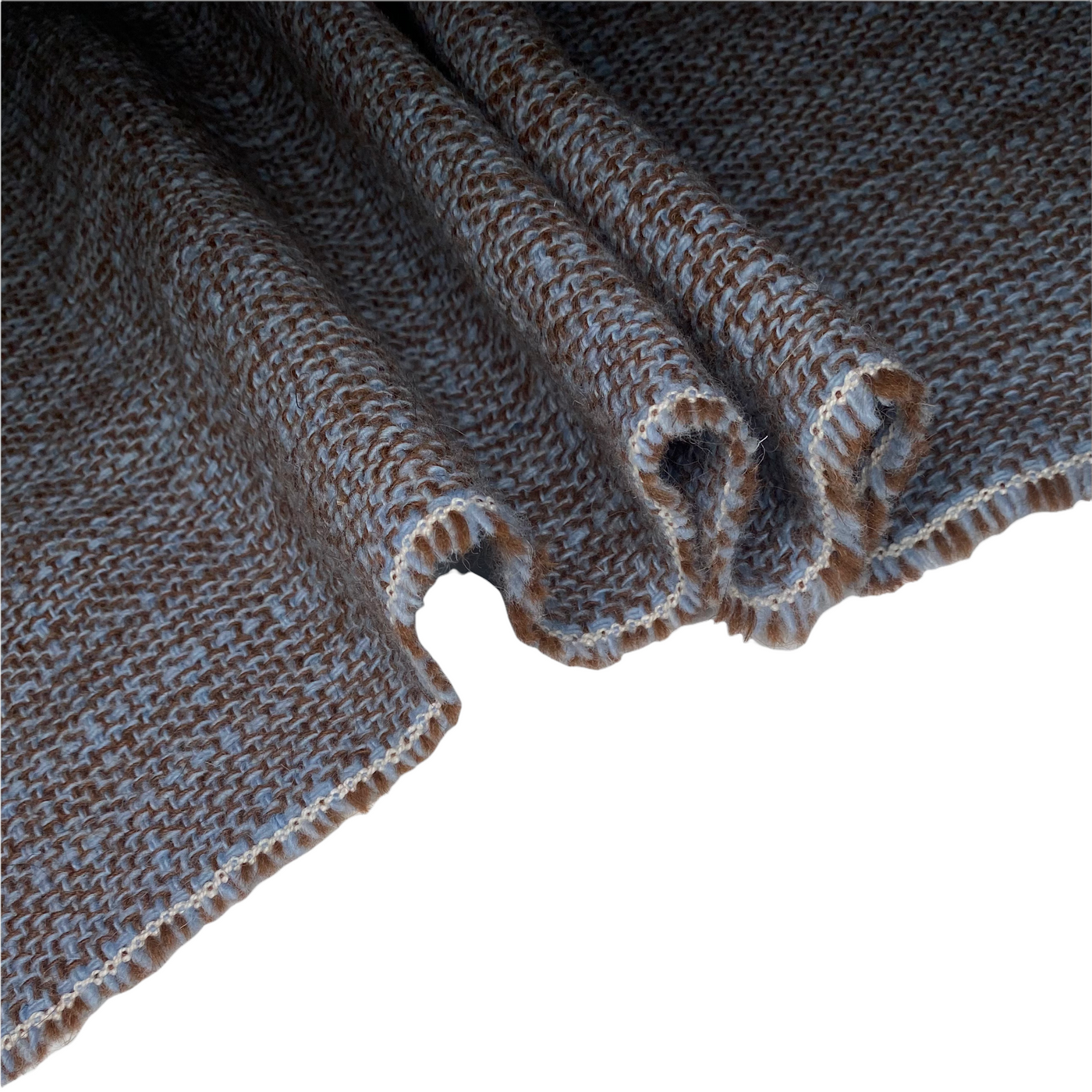 Italian Wool Boucle -  Blue/Brown