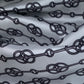 Printed Silk Twill - Chain Print - Silver/Black
