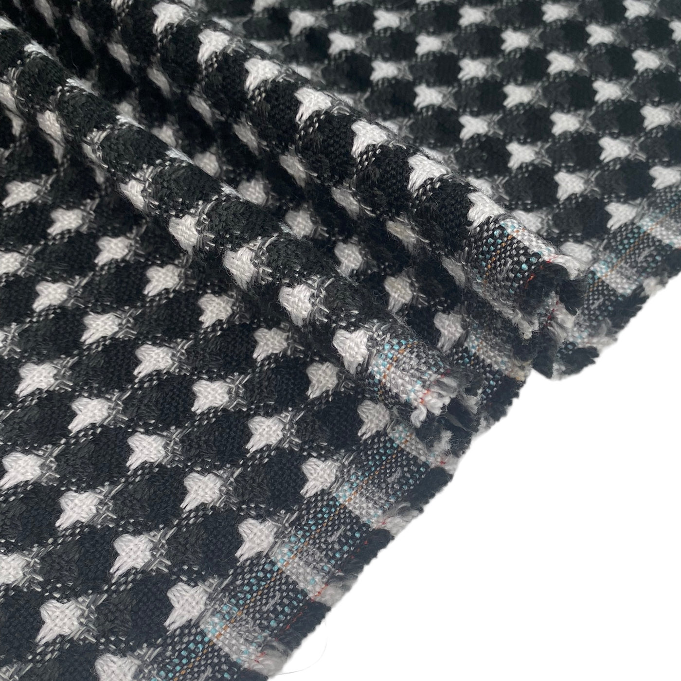 Woven Wool Coating - Black/White/Grey