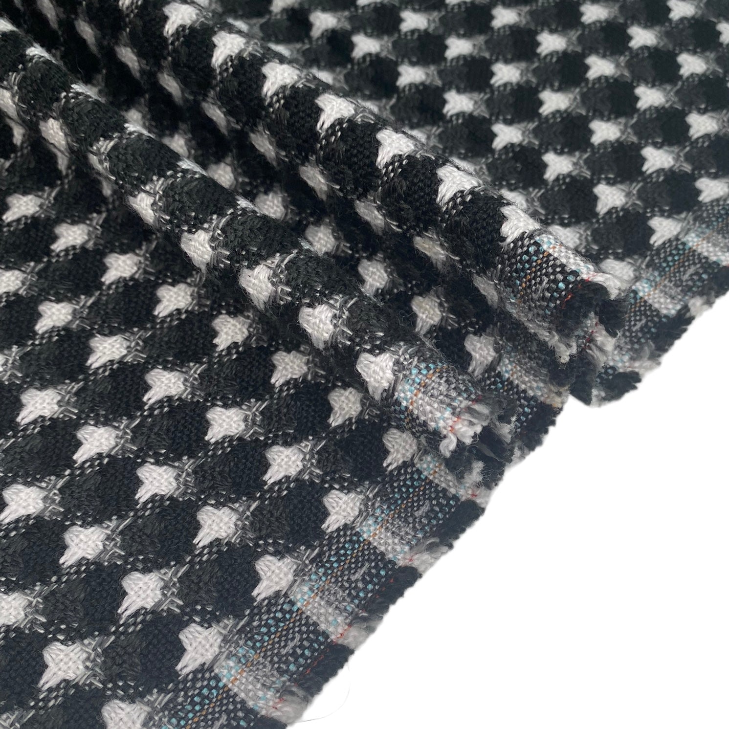 Woven Wool Coating - Black/White/Grey