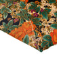Floral Printed Polyester - 44” - Orange/Brown