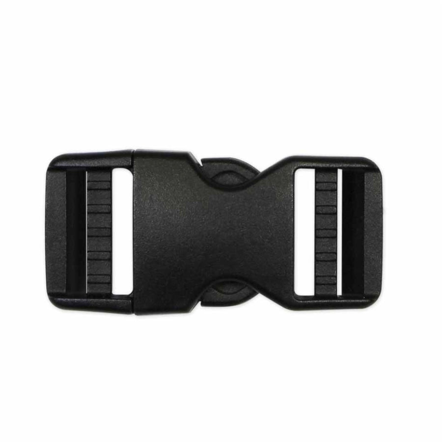 Double Adjust Parachute Buckle - Plastic - 25mm (1″) - Black