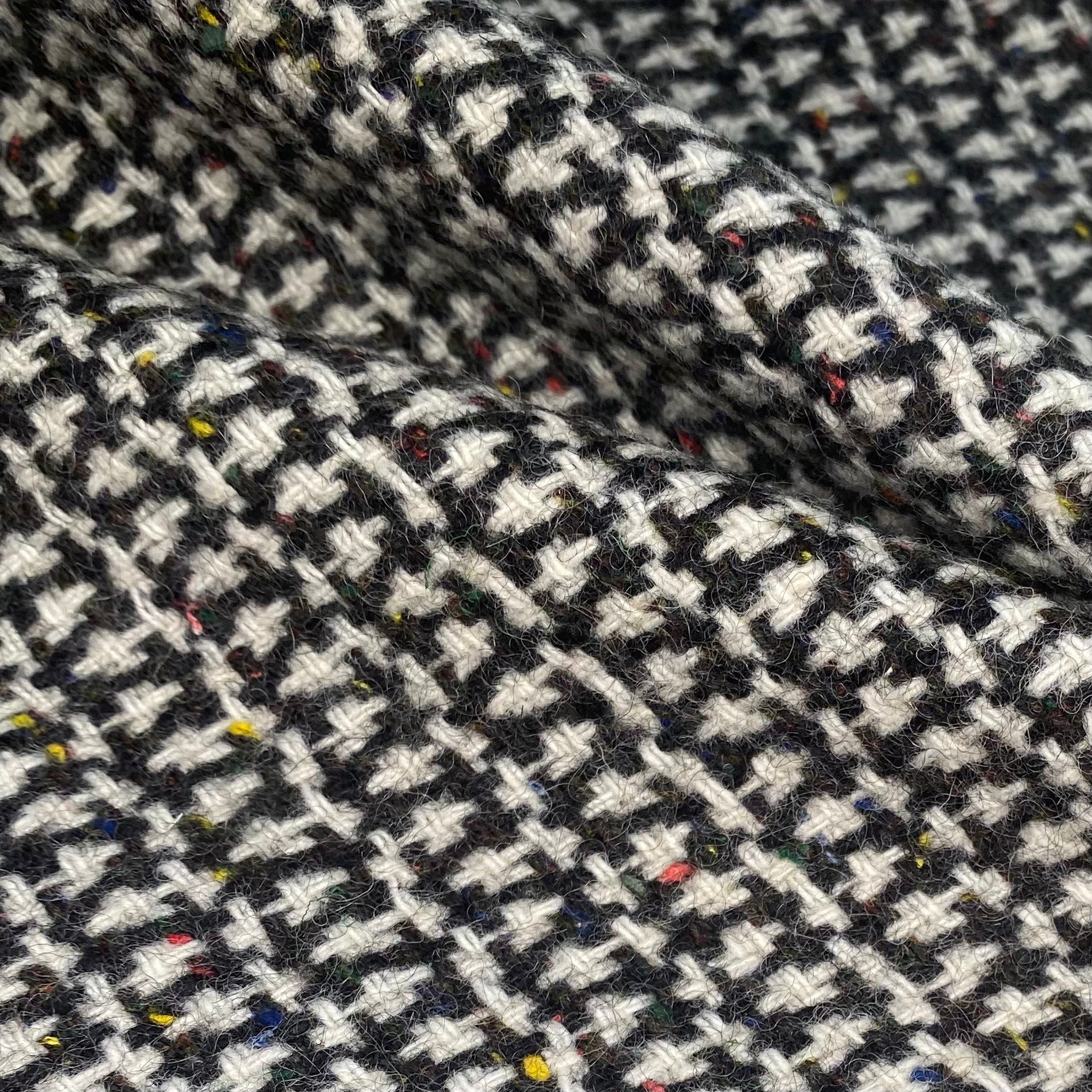 Wool Coating - Speckled - Black/White/Multi Colour