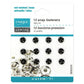 Sew On Snap Fasteners - 7mm (5/16″) - 12  sets - Black
