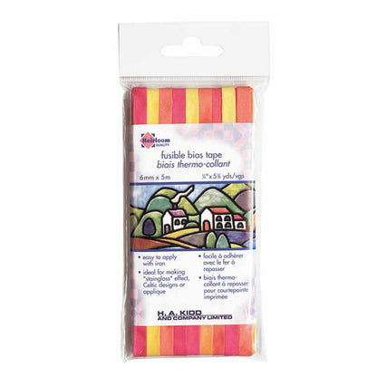 Fusible Bias Tape - 6mm x 5m Pack - Yellow Rainbow