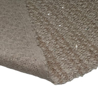 Wool Blend Boucle Knit with Sequins - Beige