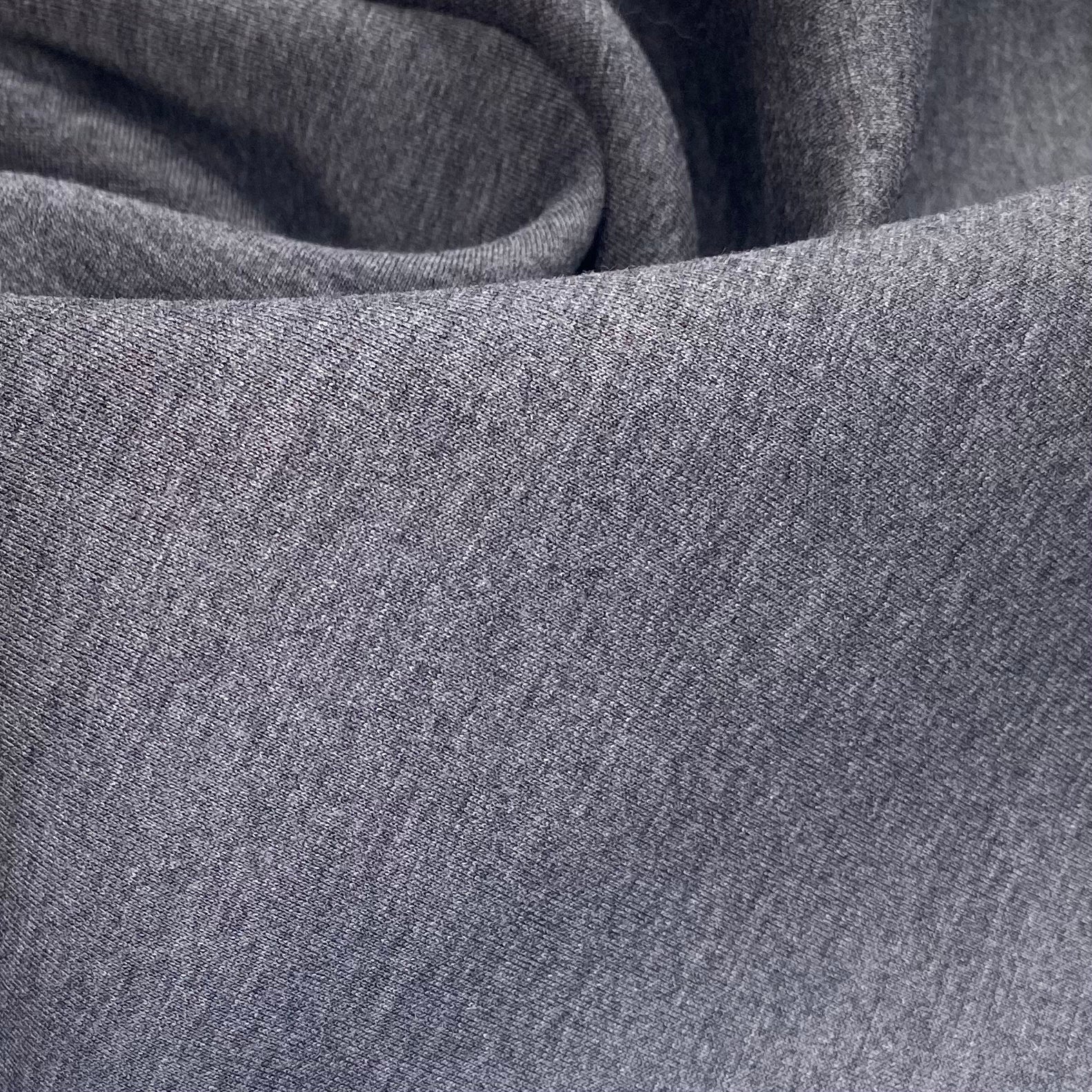 Stretch Bonded Scuba Knit - Burgundy/Heather Grey