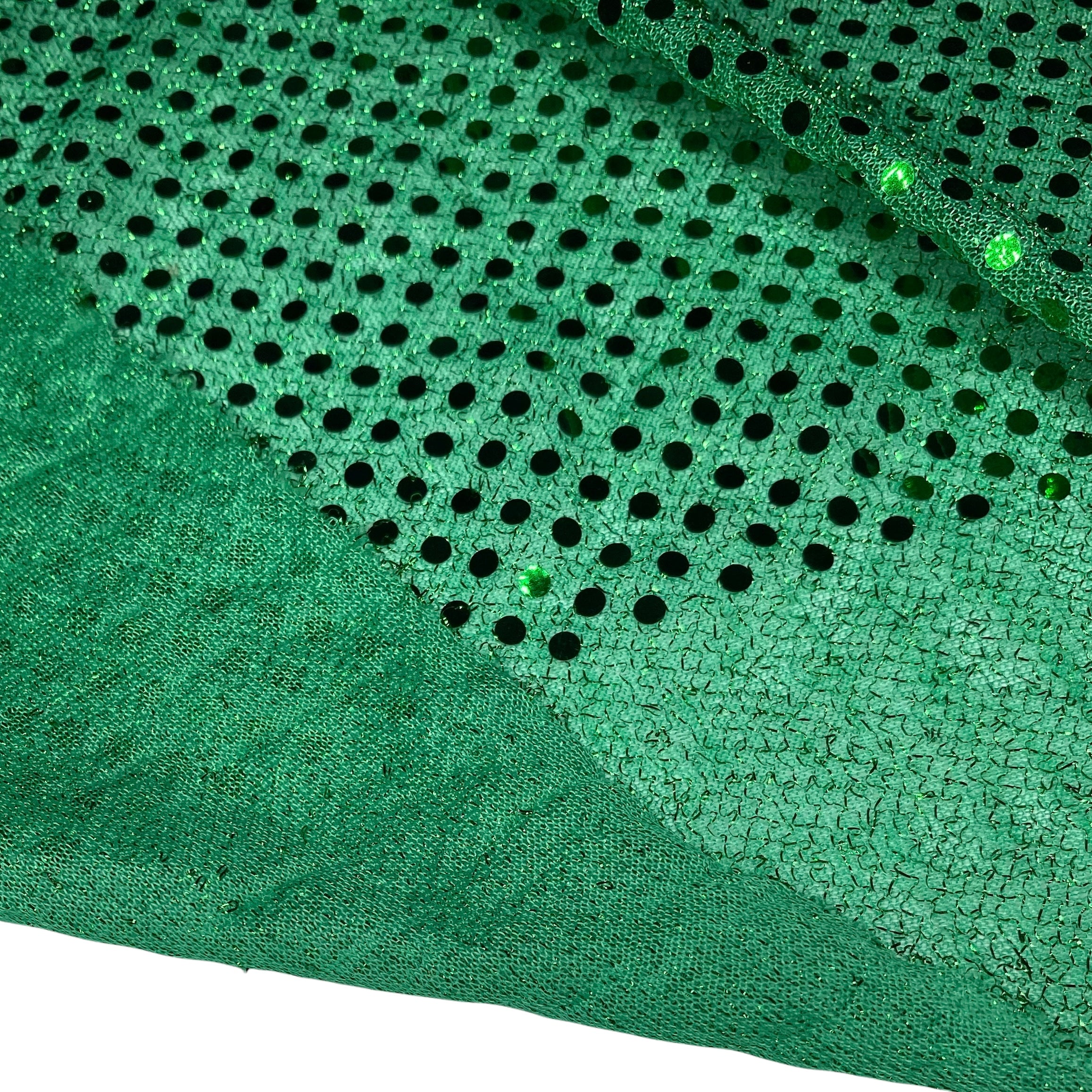 Faux Sequin Shiny Confetti Dot Knit - 44” - Green