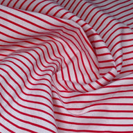 Striped Cotton - 44” - White/Red