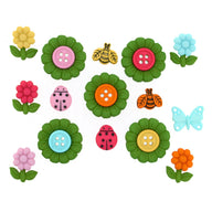 Novelty Buttons - It’s Your Time To Blossom - 15 pcs