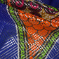 African Printed Cotton - Metallic Silver - Multi-Colour / Blue