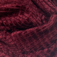 Sparkle Stretch Velvet - Burgundy/Silver