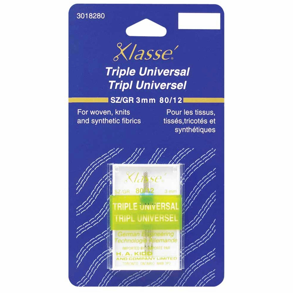 Triple Needle Universal Carded - Size 80/12 - 3mm