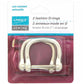 Fashion Metal D-Rings - 25mm (1″) - Gunmetal - 2 pcs.