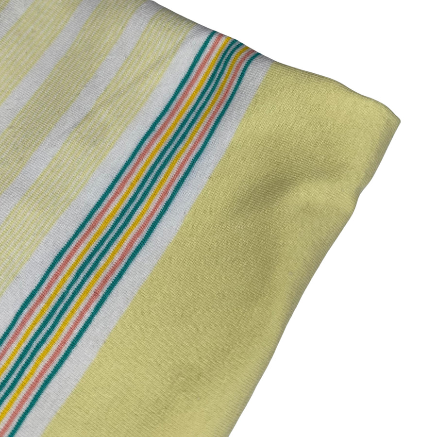 Striped Cotton Knit - 62” - Yellow/White