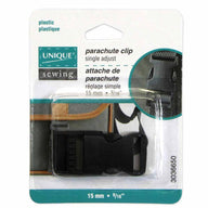 Single Adjust Parachute Buckle - Plastic - 32mm (1 1/4″) - Black