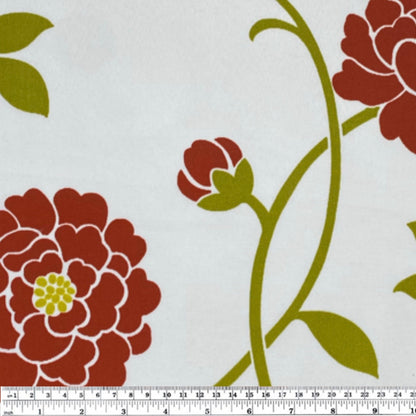Floral Indoor/Outdoor Upholstery - Robert Allen - 56” - White/Ref
