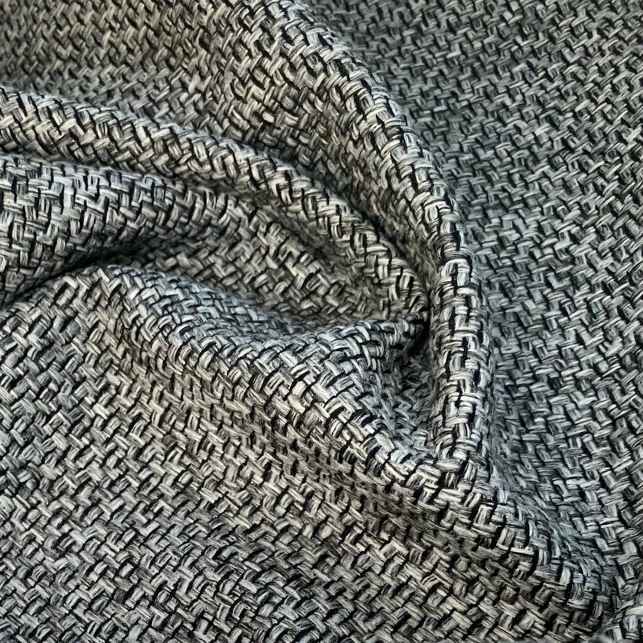 Upholstery - Designer Remnant - White/Grey/Black