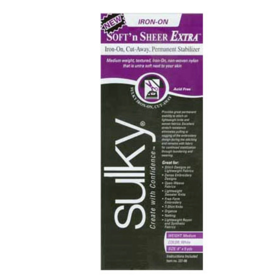 Iron-On Cut-Away Permanent Stabilizer - White - 8″ x 9yd
