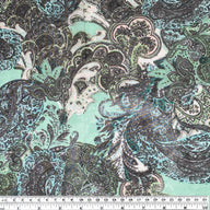 Paisley Polyester Chiffon - 58” - Mint
