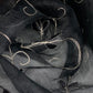Embroidered Silk Organza - 44” - Black/Gold