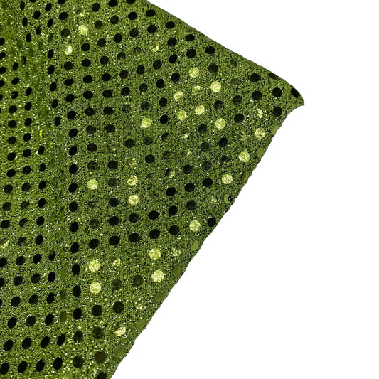 Faux Sequin Shiny Confetti Dot Knit - 48” - Lime