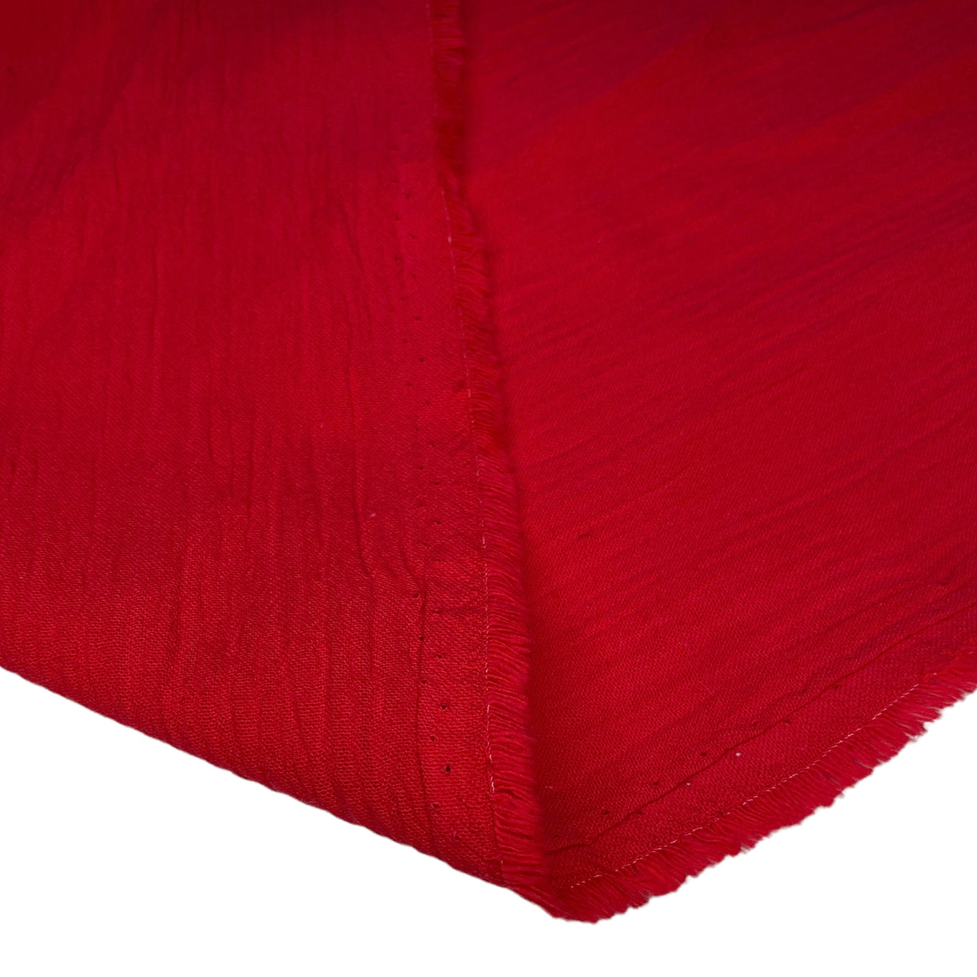Crinkled Cotton - True Red