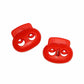 Plastic Two Hole Cord Stops - Red - 2 pcs