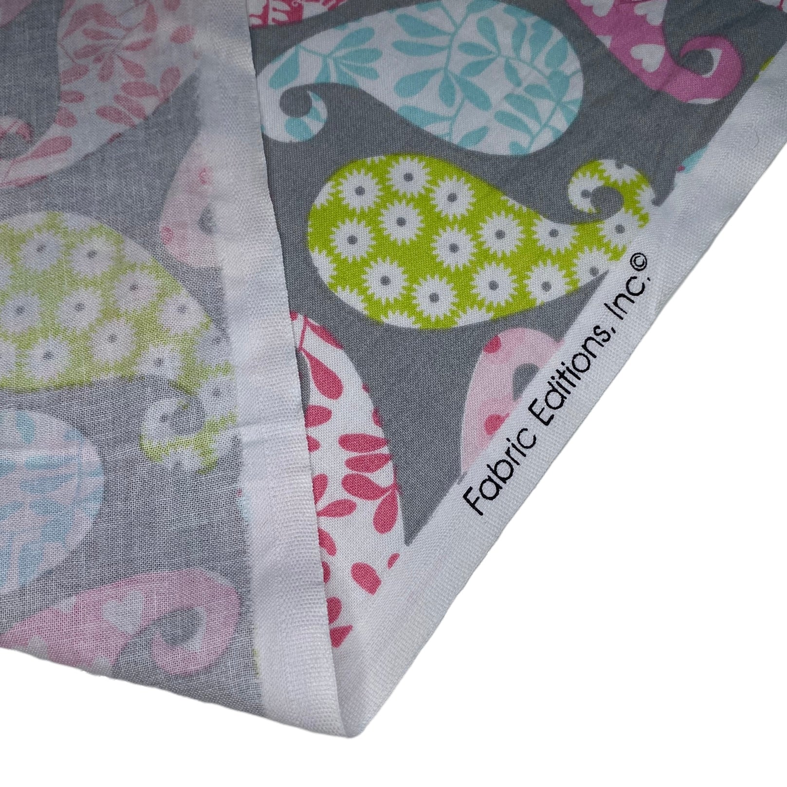 Quilting Cotton - Paisley - Grey